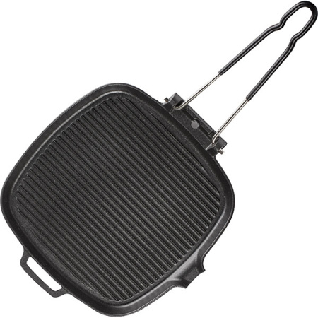 Сковорода-гриль;чугун;,H=30,L=255,B=255мм;черный