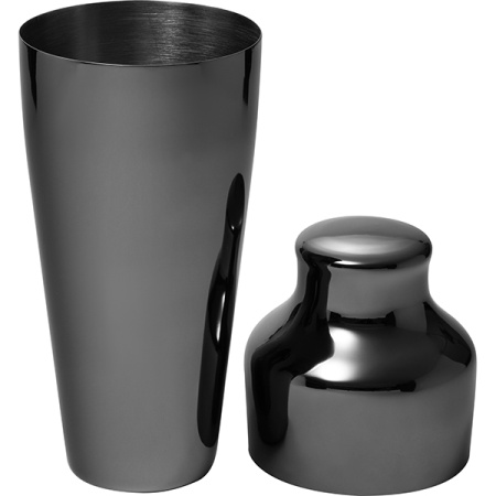 Шейкер французский «Хроно»;сталь нерж.;0,55л;D=90,H=225мм;черный