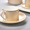 Чашка чайная «Даймонд»;кост.фарф.;200мл;D=6,H=6см;золотой,белый