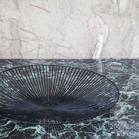 Ваза для фруктов;металл;D=50,H=7см;черный