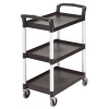 Тележка сервировочная 3 яруса для обслуживания ;пластик,алюмин.;,H=96,5,L=83,5,B=41см;черный