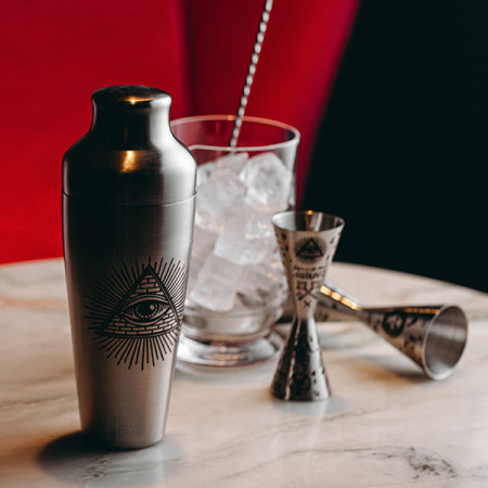 Шейкер европейский «Хроно Дестини»;сталь нерж.;0,55л;D=95,H=225мм;серебрист.