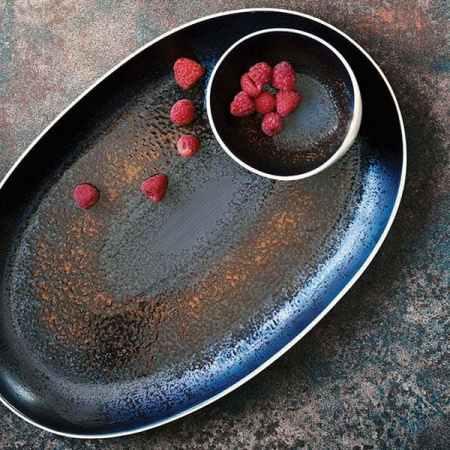 Салатник «Эстиа»;фарфор;250мл;,H=7,L=13,B=12см;коричнев.,белый