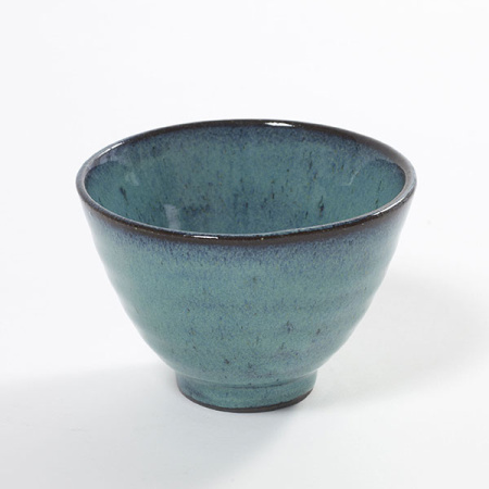 Пиала для чая;керамика;300мл;D=110,H=75мм;бирюз.