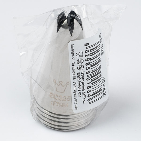 Насадка кондитерская «Закрытая звезда»[5шт];сталь нерж.;D=35/7,H=50мм