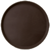 Поднос прорезиненный круглый;стеклопласт.;D=45см;коричнев.