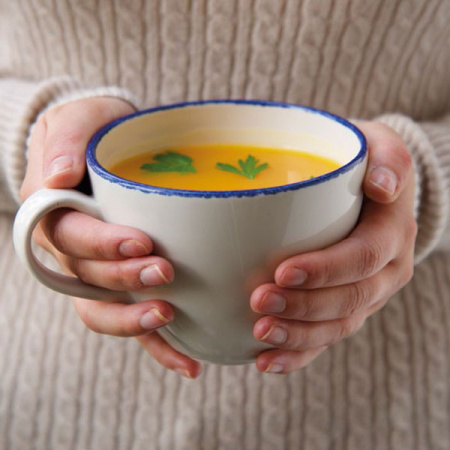 Чашка чайная «Блю Дэппл»;фарфор;455мл;D=120/43,H=85мм;белый,синий