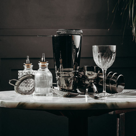 Шейкер американский «Пробар Премиум Оникс»;сталь нерж.;0,84л;D=90,H=178мм;черный