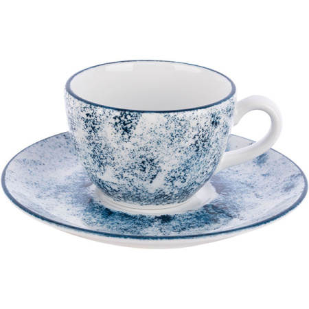 Чашка чайная «Аида»;фарфор;180мл;D=88,H=60мм;белый,синий