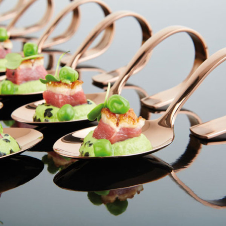 Ложка для подачи цвет медь;сталь нерж.;,L=12см