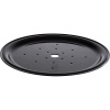 Поднос фуршетный «Фрида» с каплесборником;пластик;D=33,H=6см;черный,бежев.