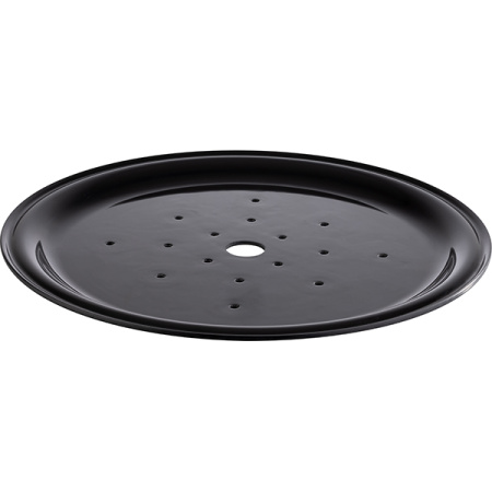 Поднос фуршетный «Фрида» с каплесборником;пластик;D=33,H=6см;черный,бежев.