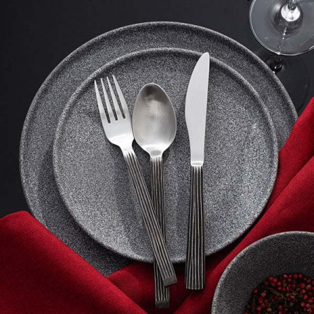 Салатник «Гранит»;фарфор;0,5л;D=150,H=55мм;серый,матовый