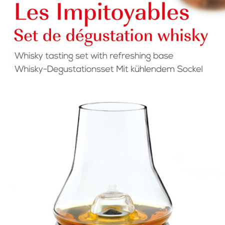 Набор посуды для дегустации виски;стекло,металл;380мл;D=11см