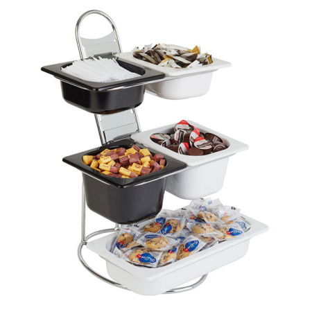 Стойка фуршетная 3 уровня для 3 гастроемкостей GN 1/3;металл