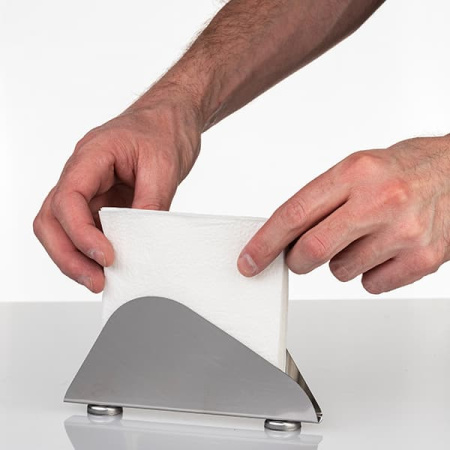 Салфетница;сталь;,H=75,L=167,B=20мм;серебрист.