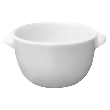 Горшок для запекания «Белая» Классический без крышки;фарфор;0,5л;D=145/115,H=73мм;белый