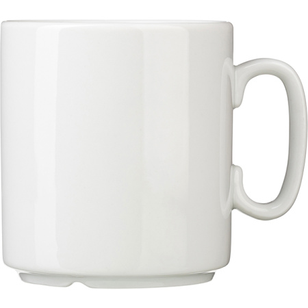 Кружка «Джойс»;фарфор;300мл;D=83,H=88,L=100мм;белый