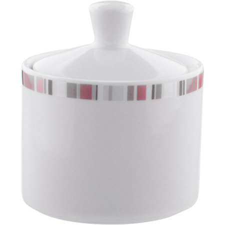 Сахарница с крышкой;фарфор