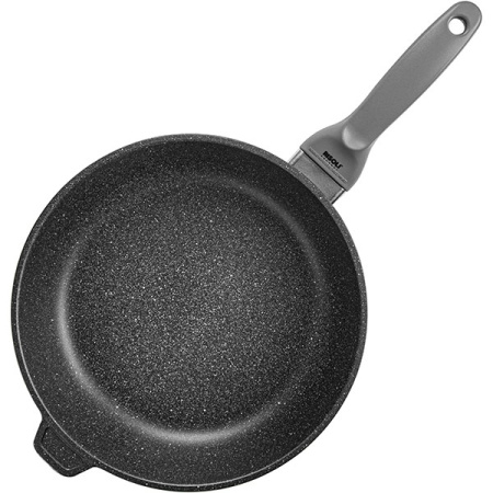Сковорода (индукция) «Гранито»;алюм.литой;D=28,H=8см;черный