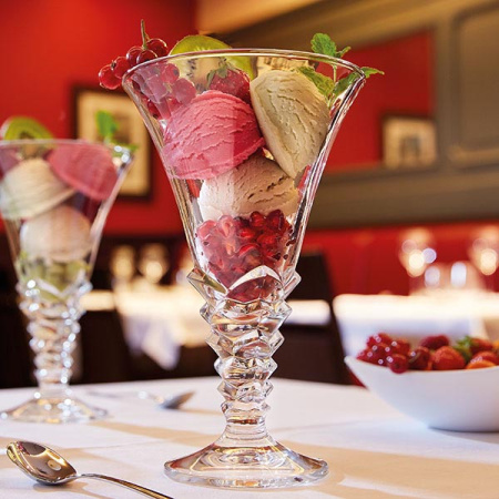 Креманка «Пальмир»;стекло;370мл;D=120/83,H=192,L=75мм;прозр.