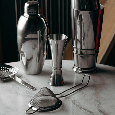 Шейкер американский «Пробар Премиум Орб»;сталь нерж.;0,84л;D=90,H=178мм;серебрист.