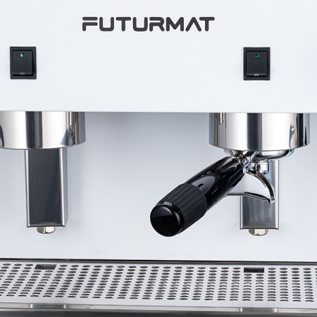 Кофемашина «Futurmat Ottima EVO Semiaut 2»;сталь оцинк.;11л;,H=42,L=52,1,B=71см;2,8Квт;белый