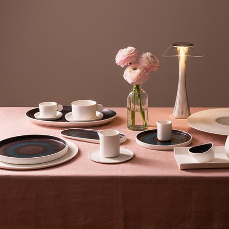 Кофейная пара «Афрос»;кост.фарф.;100мл;D=40,H=59,L=80,B=60мм;белый