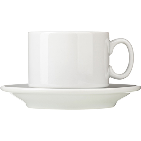 Чайная пара «Экспресс»;фарфор;220мл;D=75/143,H=75мм;белый