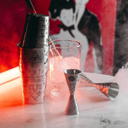 Шейкер американский «Кенко Алкеми»;сталь нерж.;0,7л;D=90,H=175мм;серебрист.