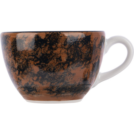 Чашка чайная «Аида»;фарфор;180мл;D=88,H=60мм;коричнев.