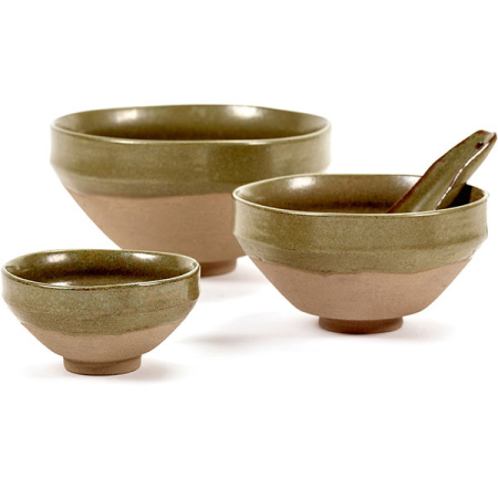 Салатник «Мерси» №3;керамика;D=15см;зелен.