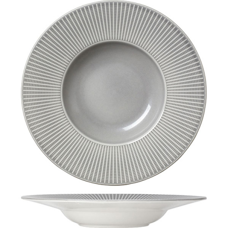 Тарелка для пасты «Виллоу Маст»;фарфор;0,95л;D=28см;серый