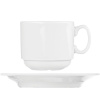 Кофейная пара «Мокко»;фарфор;100мл;D=60/113,H=60,L=78мм;белый