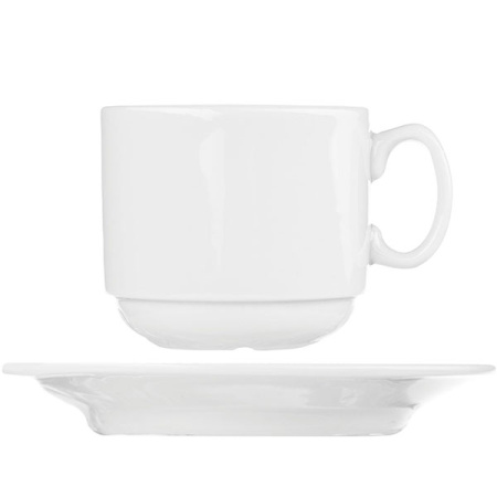 Кофейная пара «Мокко»;фарфор;100мл;D=60/113,H=60,L=78мм;белый