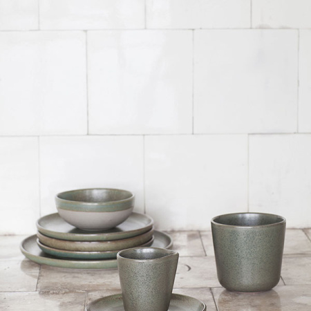 Молочник «Серфис»;керамика;100мл;D=67,H=70мм;зелен.