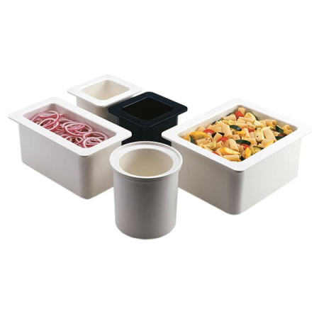 Гастроемкость «Колдфест» GN 1/2 для выкладки охлажденных продуктов;пластик;6л;,H=15,L=32,5,B=26,5см;