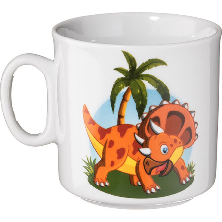 Кружка «Динозаврики»;фарфор;200мл;белый