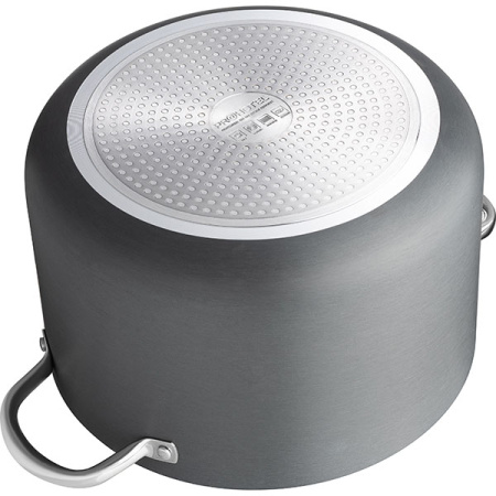 Кастрюля «Уитфорд» без крышки;алюм.литой,сталь нерж.;10,5л;D=28,H=18см;граф.,черный