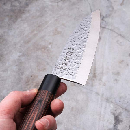 Нож кухонный «Нара» односторонняя заточка;сталь нерж.,дерево;,L=285/150,B=49мм;металлич.,тем.дерево