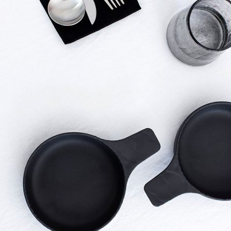 Сковорода для запекания «Базальт»;керамика;210мл;D=13см;черный