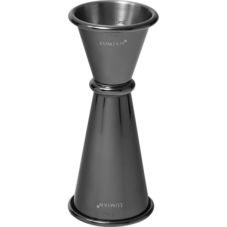 Джиггер 25/50 мл;сталь нерж.;D=45,H=110мм;черный