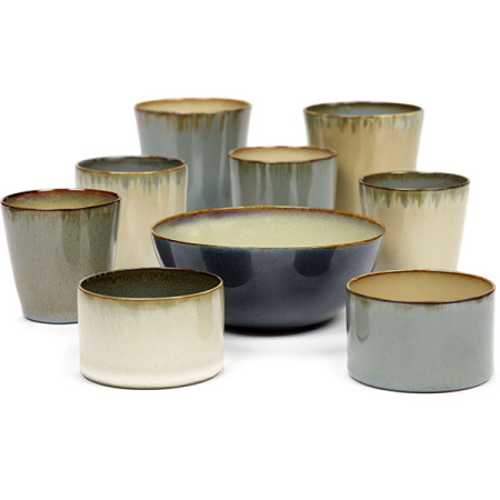 Салатник «Террес де Ревес»;керамика;450мл;D=137,H=60мм;серый,синий