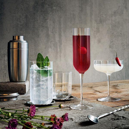 Бокал-флюте «Джаз»;хр.стекло;210мл;D=70,H=235мм;прозр.