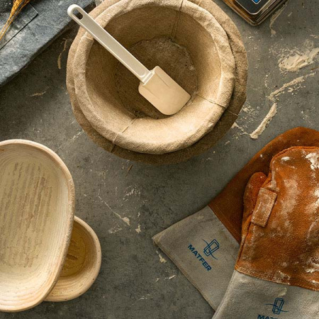 Рукавицы д/кондитера,укороченные (пара);кожа;,L=27,5,B=14,5см;серый,оранжев.