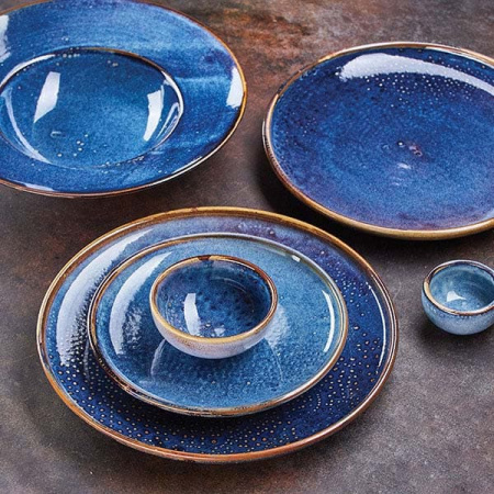 Салатник «Ирис»;фарфор;150мл;D=100,H=45мм;голуб.