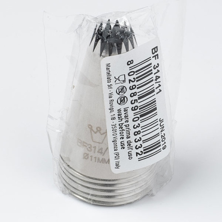 Насадка кондитерская «Открытая звезда» (15 зубцов)[5шт];сталь нерж.;D=30/11,H=50мм