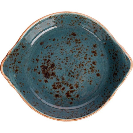 Форма для запекания «Крафт Блю»;фарфор;D=185,H=45мм;синий