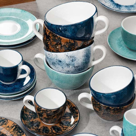 Чашка чайная «Аида»;фарфор;180мл;D=88,H=60мм;синий