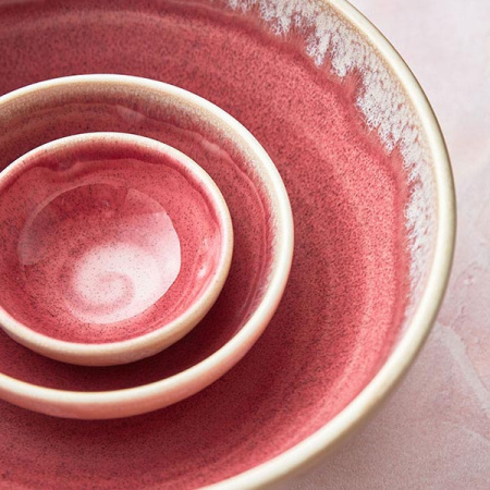 Салатник «Аврора Везувиус Роуз Кварц»;фарфор;D=17,5см;розов.,бежев.